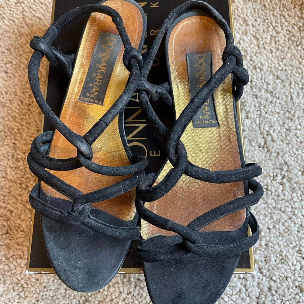 Black Donna Karan Sandals
